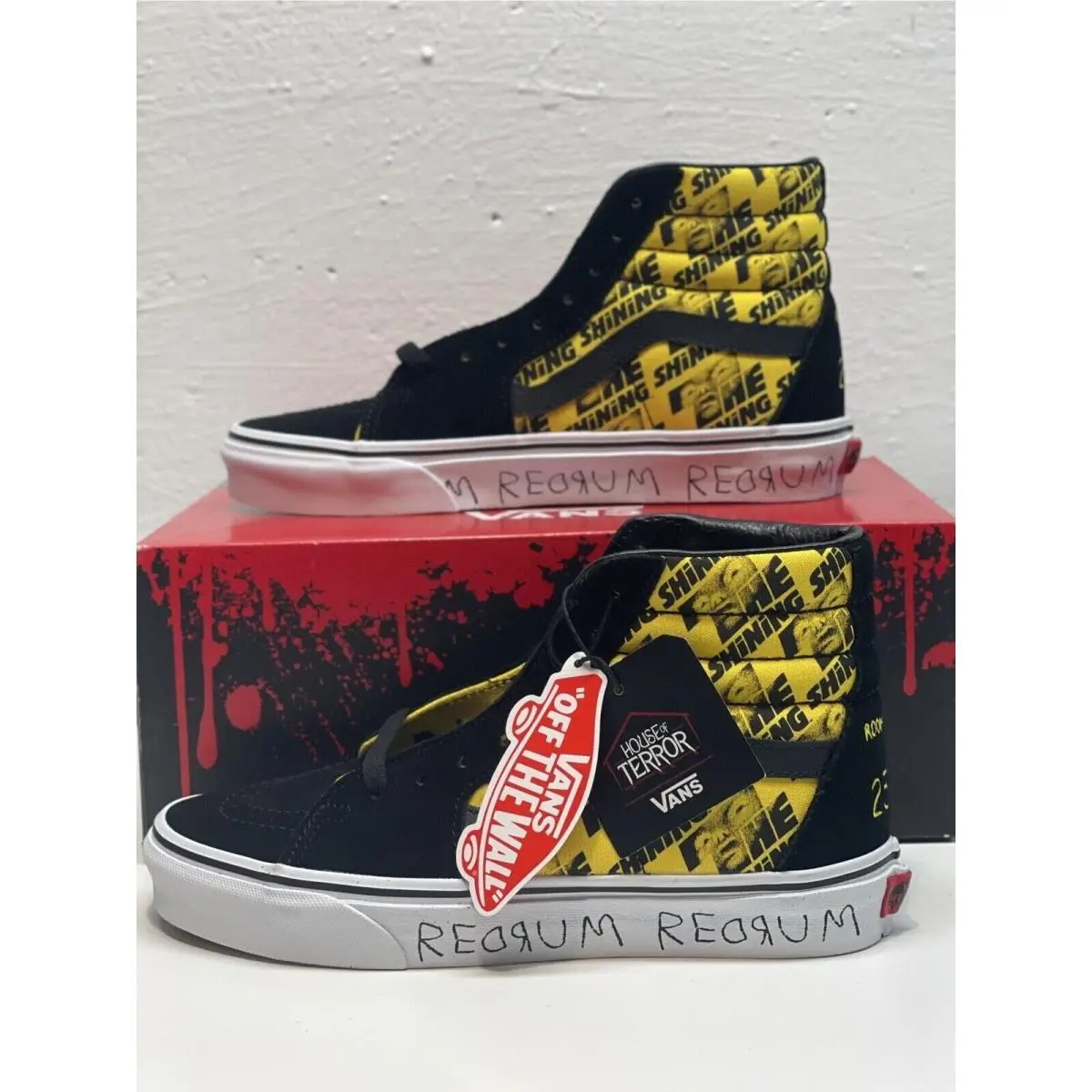 Vans Sneaker x House Of Terror The Shining Sk8-Hi Yellow Black Women Size 8