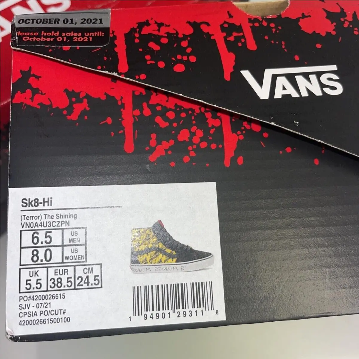 Vans shoes - Vans House Of Terror Sk8-Hi The Shining - Yellow 5