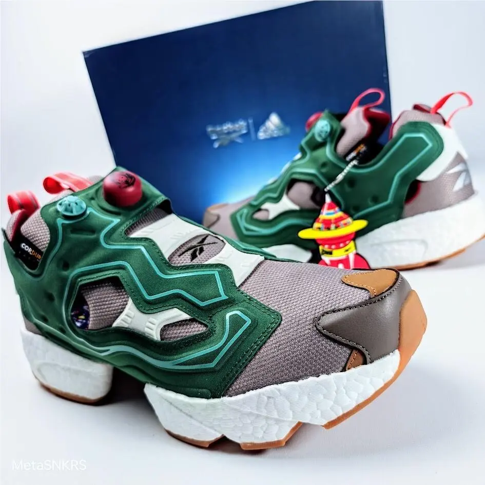 Reebok US 10.5 Men`s Green Red Brown Instapump Fury Billionaire Boys GZ5363