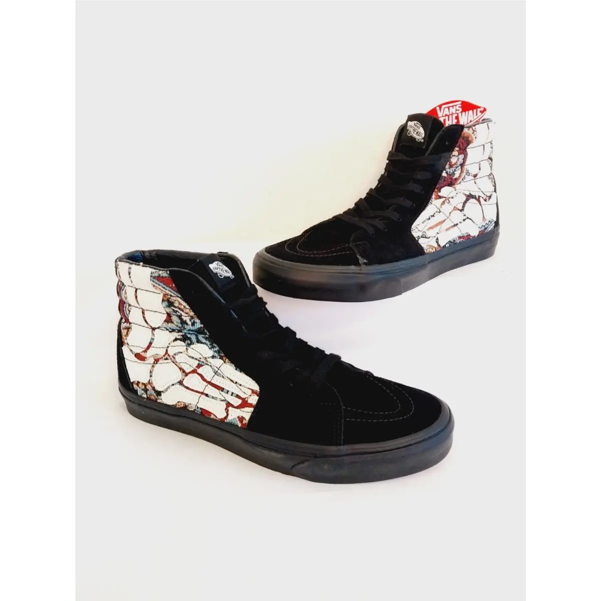 Vans Sk8-Hi Hazy Bones Suede Black Multicolor Mens Size 9.5