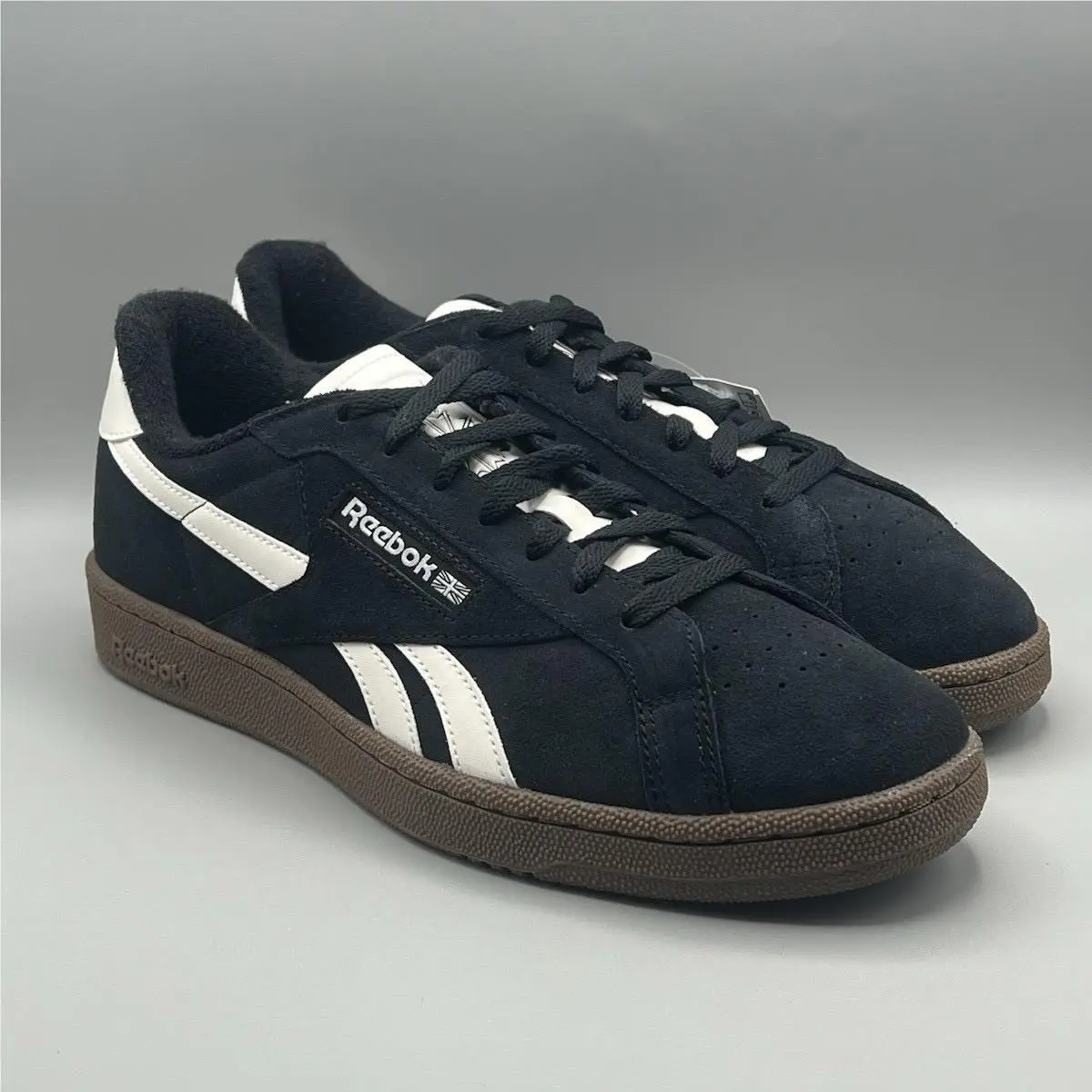 Reebok Club C Grounds UK Black Brown Retro Shoes - Men`s Size 13