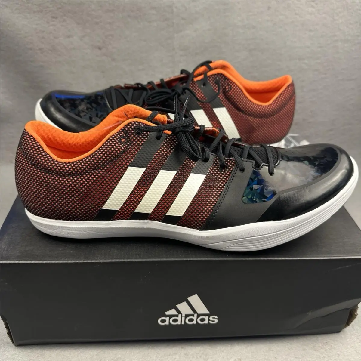 Adidas Adizero LJ Long Jump Track Field Shoes Mens 14 Orange Black CG3837