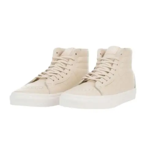 Vans SK8 Hi Reissue DX Leather Whisper Pink/gold Unisex Skate Shoes Size 4 5.5 W