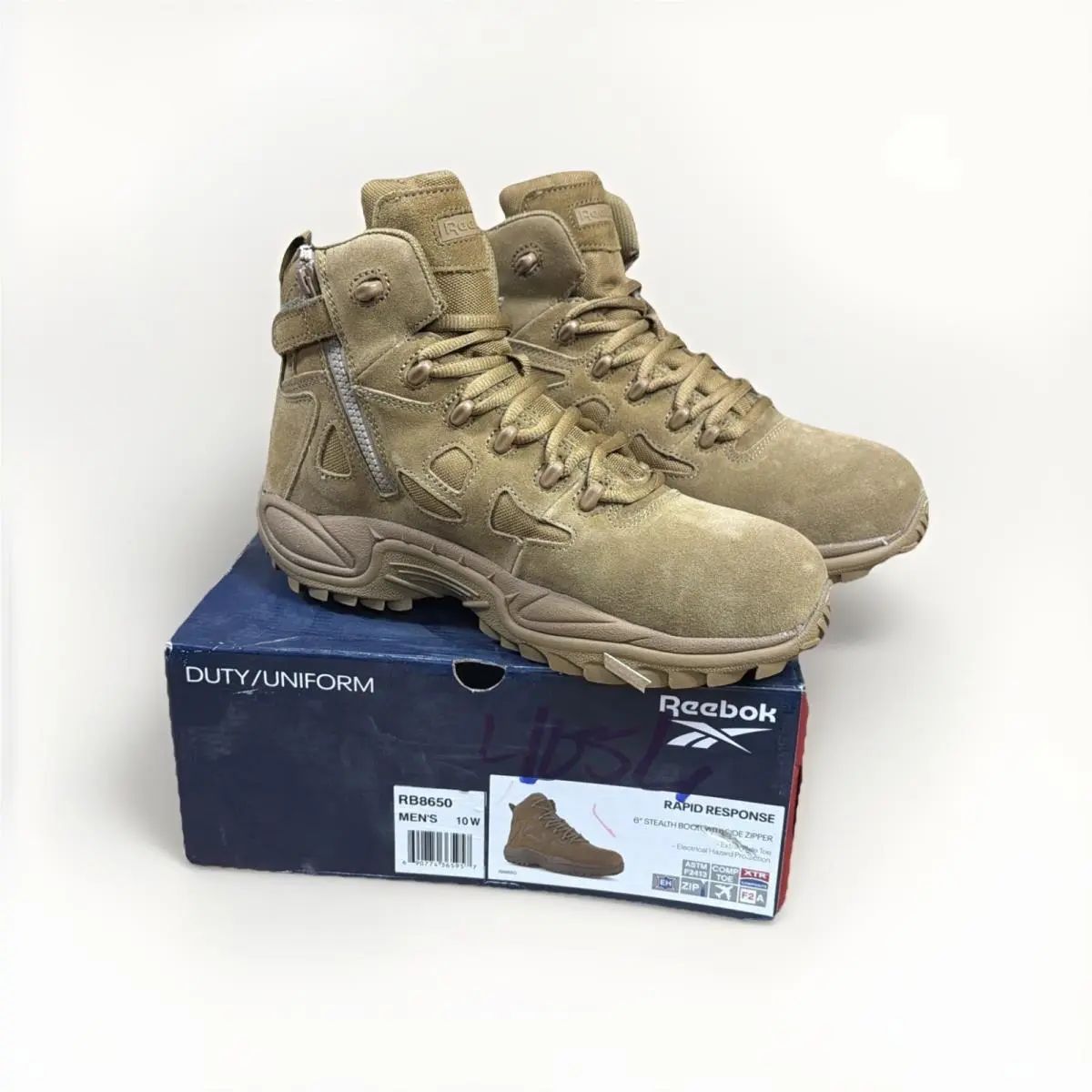 Reebok Mens Rapid Response Safety Toe 6 Stealth Work Boot Desert Tan Size 10 W