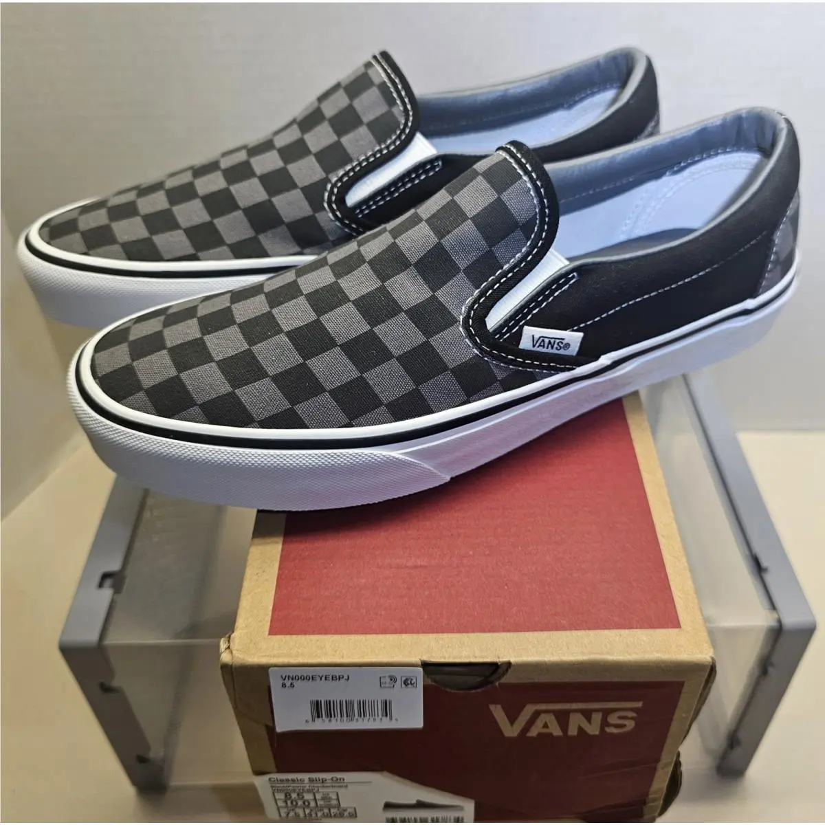 Vans shoes - Vans Classic Checkerboard - Classic Checkerboard - VN000EYEBPJ - Black/Pewter/White Colorway 1