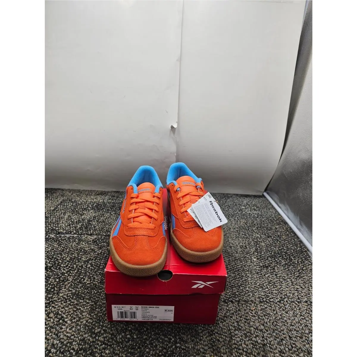 Reebok Unisex Smash Edge Sneaker US 5.5Mens/ Womens US 7 Amber/blue/gum Lace-up