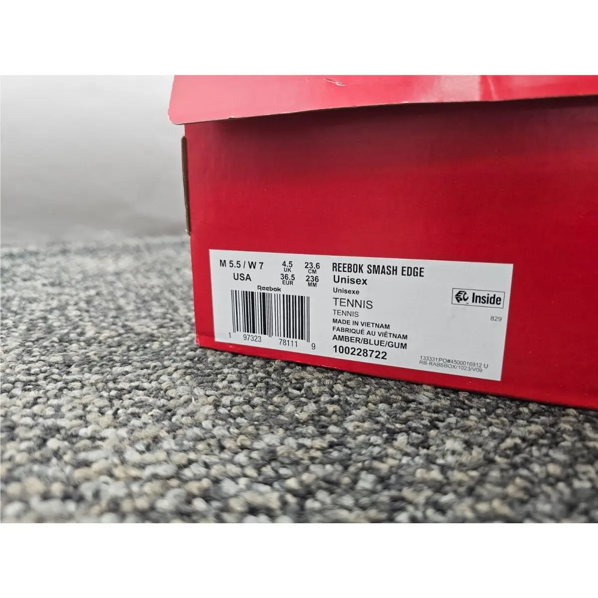 Reebok shoes - Reebok Smash Edge - Smash Edge - 100228722 - Amber Electric Blue Recovery Rubber (UPC: 197323781119) 3