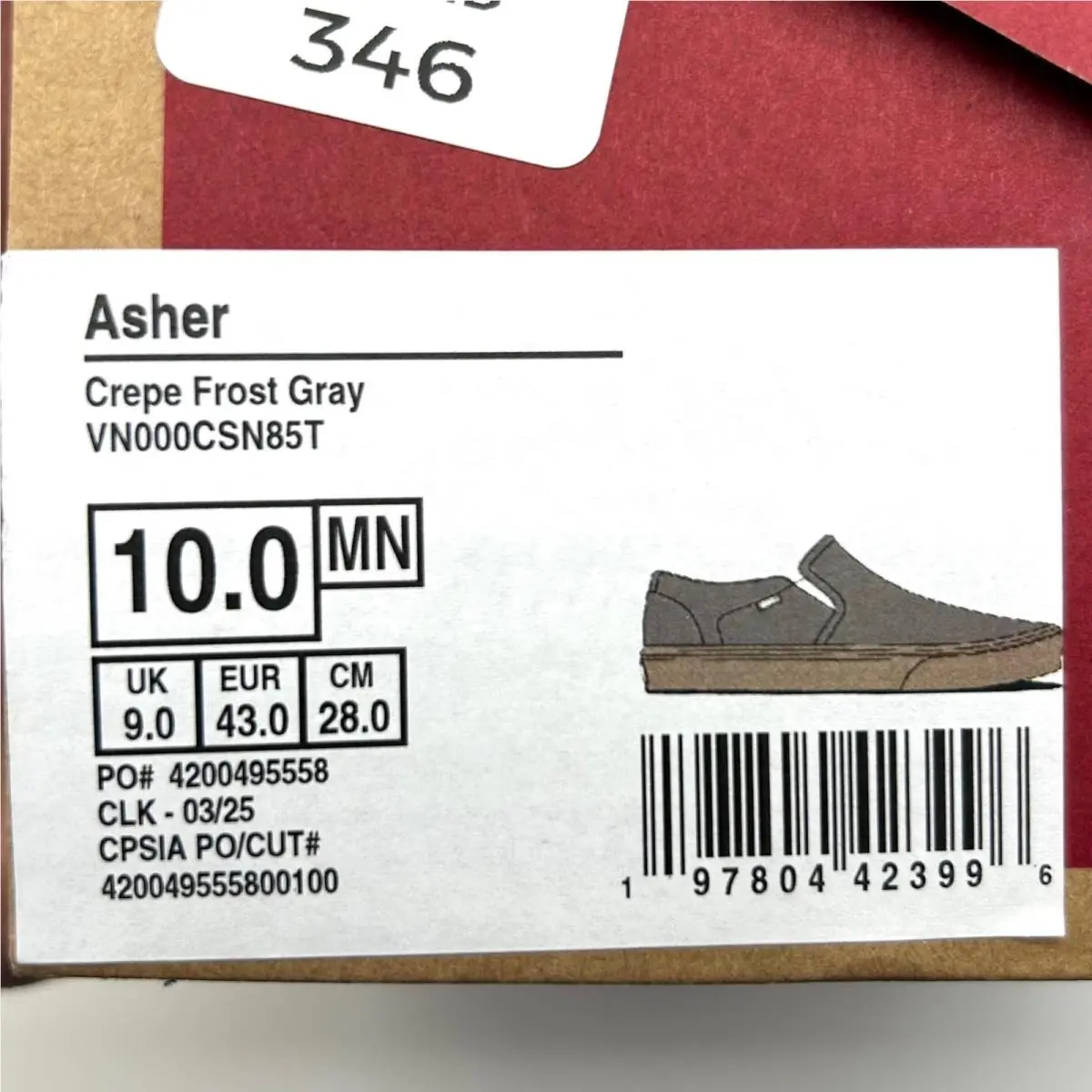 Vans shoes - Vans Asher - Asher - Gray 9