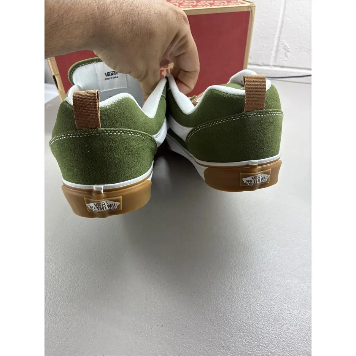 Vans shoes - Knu Skool - Knu Skool - VN0009QCCIB - Green, White, Gum 3