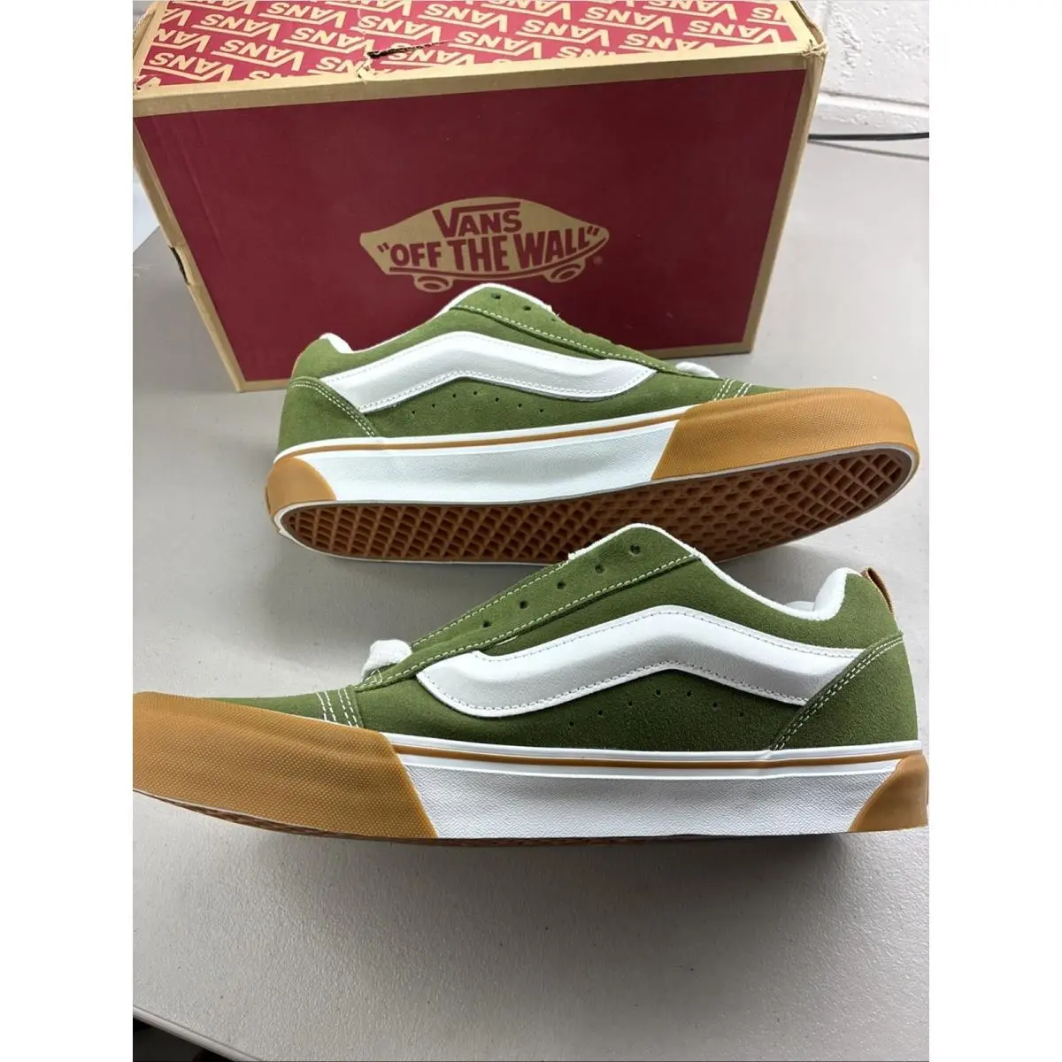 Vans shoes - Knu Skool - Knu Skool - VN0009QCCIB - Green, White, Gum 0