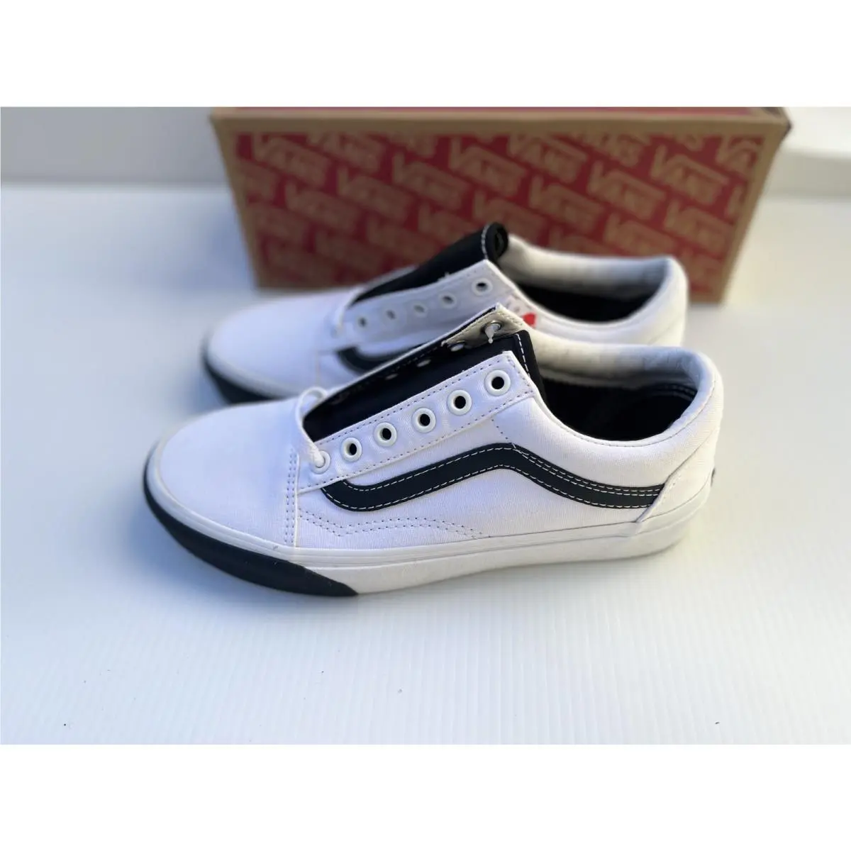 Vans Old Skool Mens Size 6 True White Colorblock Sneakers VN0A38G1VOY