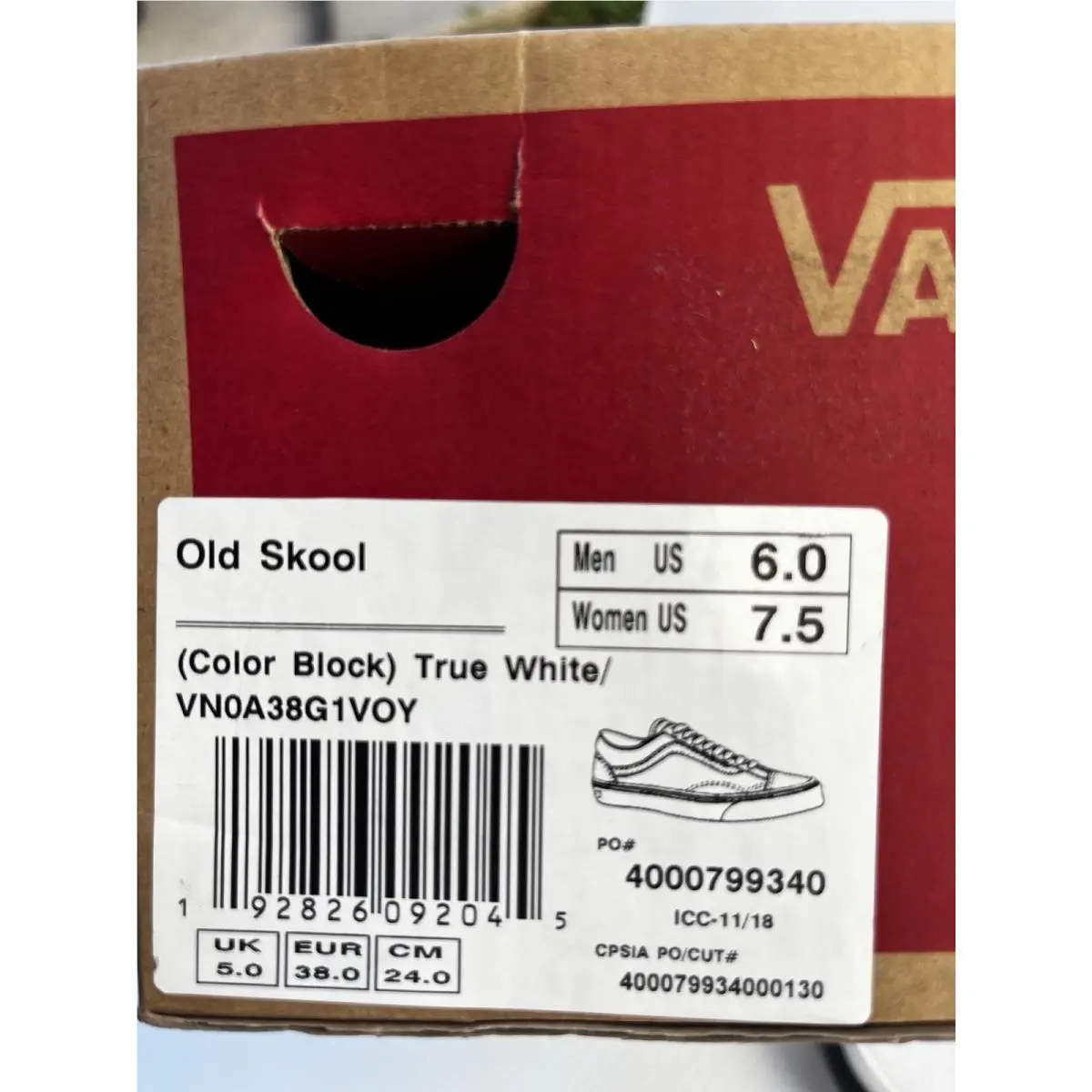 Vans shoes - VANS Old Skool - Old Skool - VN0A38G1VOY - White (UPC: 0192826092045) 10