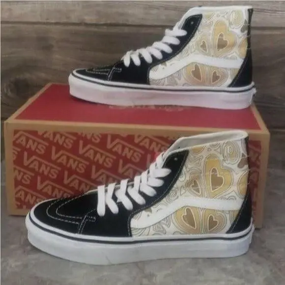 Vans Sk8 Hi Tapered Trippy Hearts Womens High Top Sneakers Size 7 Festival