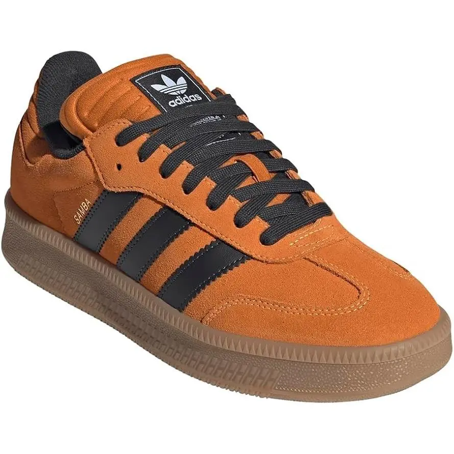 Adidas Samba Xlg Men`s Size 9 Orange Suede Sneakers Shoes JR1111