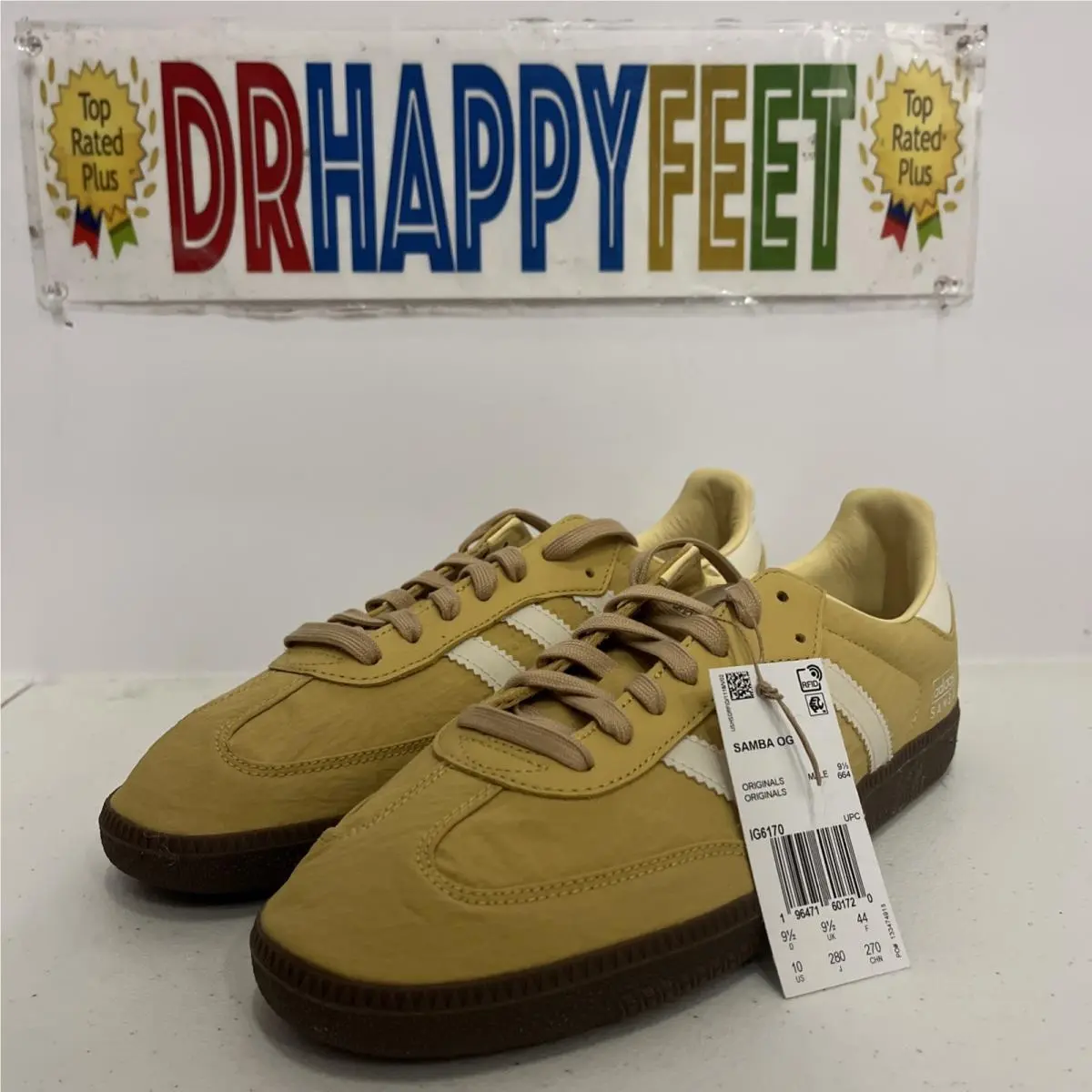 Adidas Originals Samba OG Men`s Casual Shoes Size 10 Yellow IG6170 - Yellow