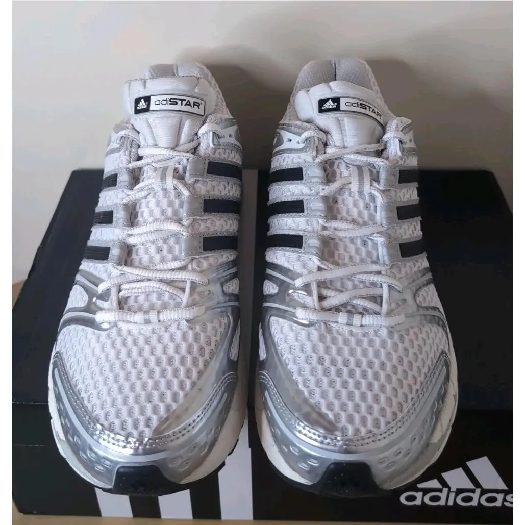Adidas shoes - adidas Adistar Control - Adistar Control - JQ4168 - White & Silver 1