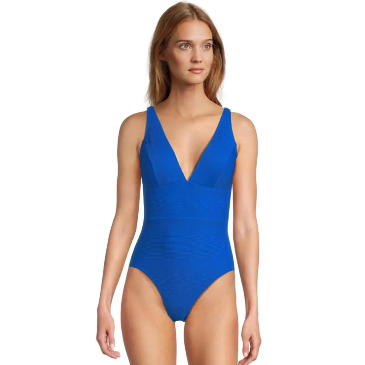 Tommy Bahama Ocean Point Over-the-shoulder One-piece Swimsuit Size 16 Blue