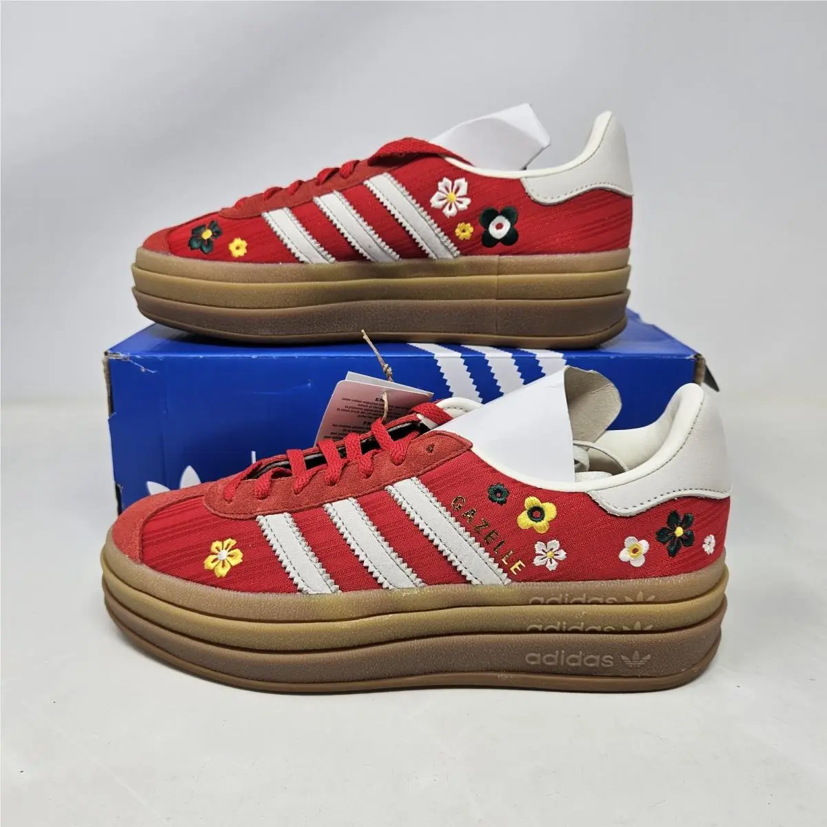 Adidas Gazelle Bold Liberty London `red Floral` Shoes / IH1921 / Women`s Size 6