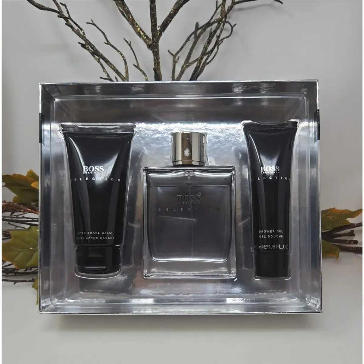Hugo Boss Selection 3pc Gift Set For Men 3oz Edt + 2.5oz A/s + 1.6oz S/g