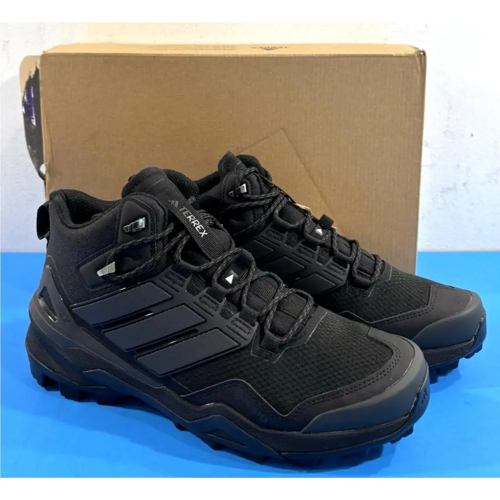 7 Reg Mens Adidas Terrex Skychaser Mid Gtx Gore-tex Shoes IH1091 Black