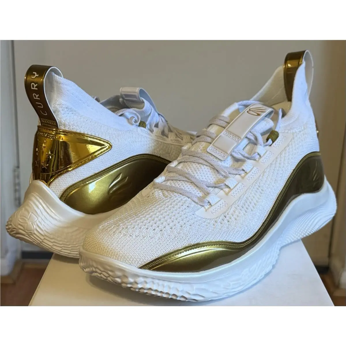 Under Armour shoes - Under Armour Curry 8 TB `24K` - 3024124-101 - White 3