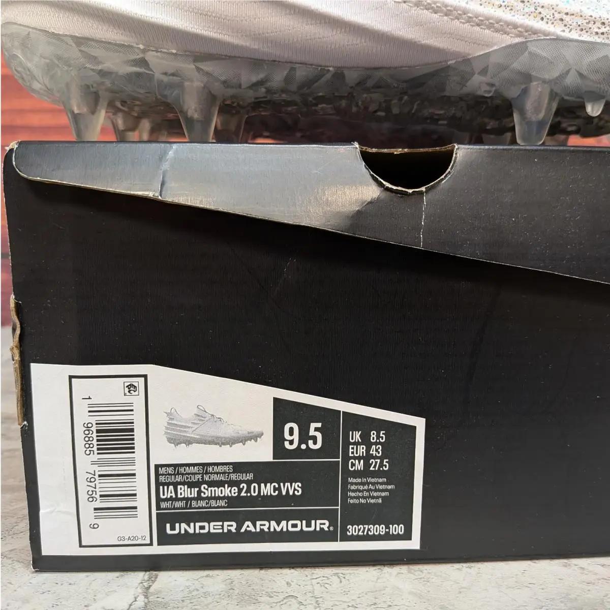 Under Armour shoes - Under Armour Blur Smoke MC - 3027309-100 - White (UPC: 196885797569) 10