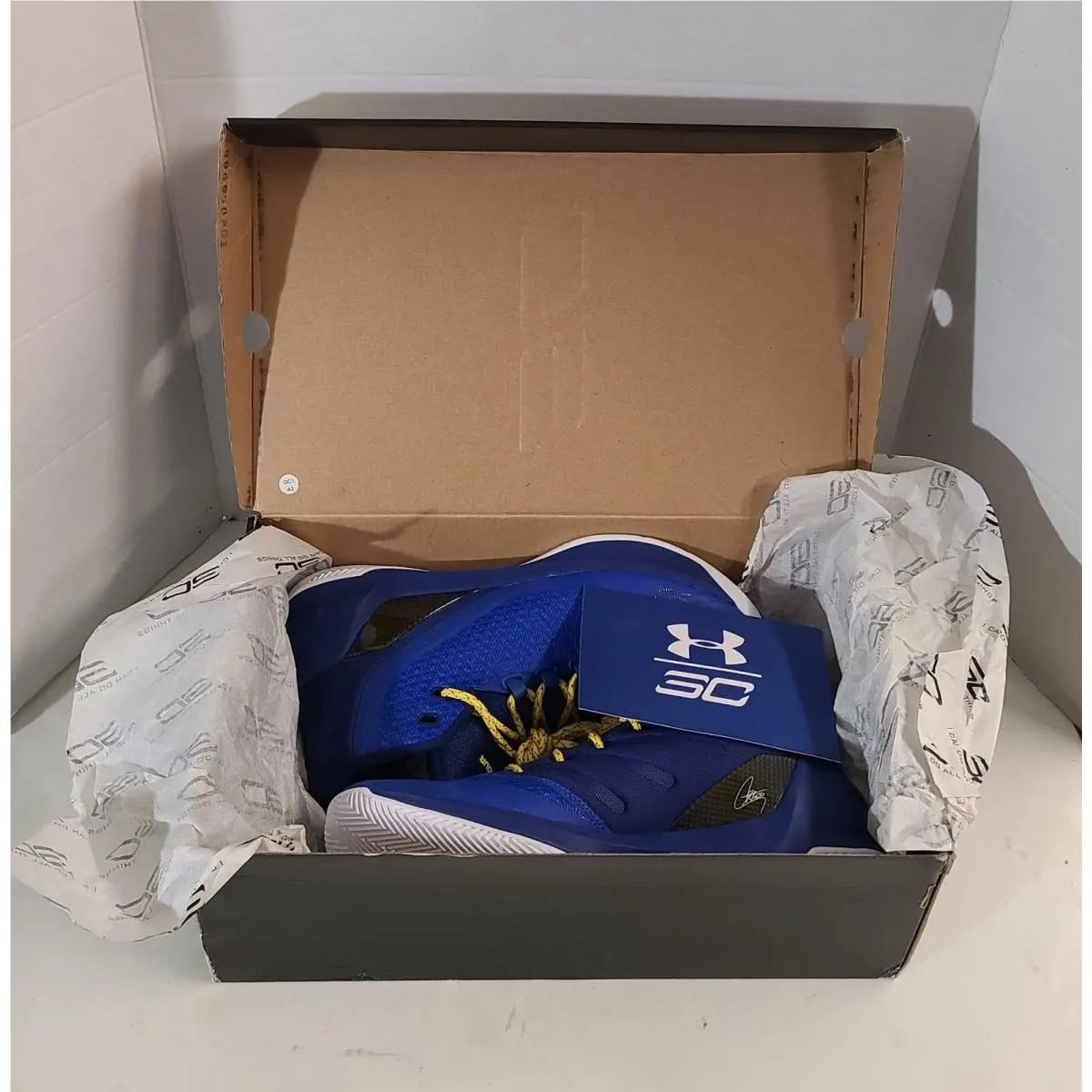 UA Curry 3 Mens Size 11 Blue Dub Nation Heritage by Under Armour
