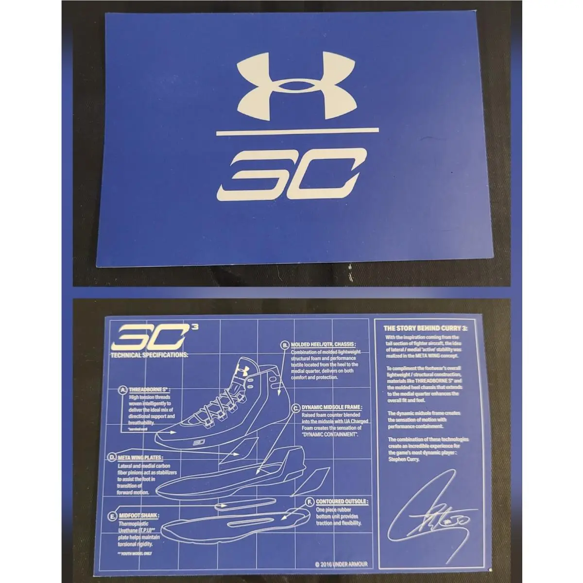 Under Armour shoes - UA Curry 3 - Curry - 1269279-400 - Blue (UPC: 190086636757) 22