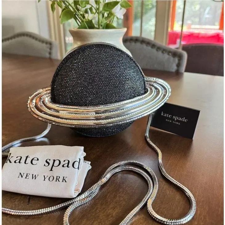 Kate Spade Spaced Out Embellished Flying Saucer Micro Ufo Planet Crossbody
