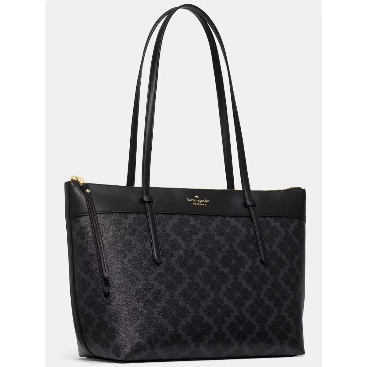 Kate Spade All Day Large Black Tote Spade Flower Bag KO142 Purse Retail