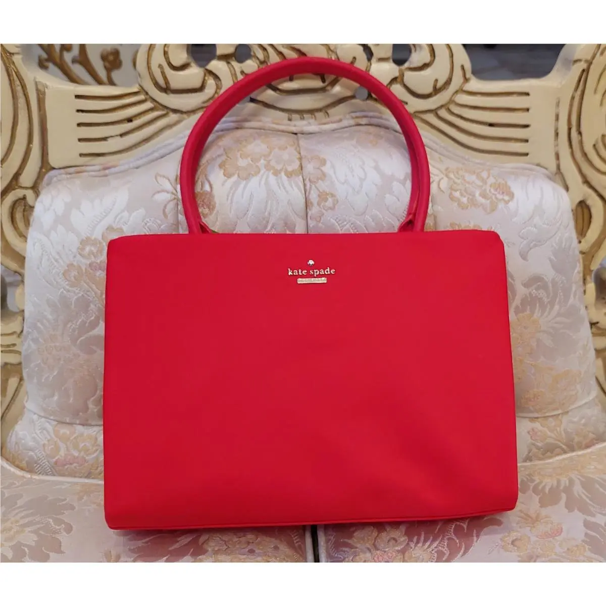 Kate Spade Small Phobe Cherry Liquor Red 635 Classic Nylon NY