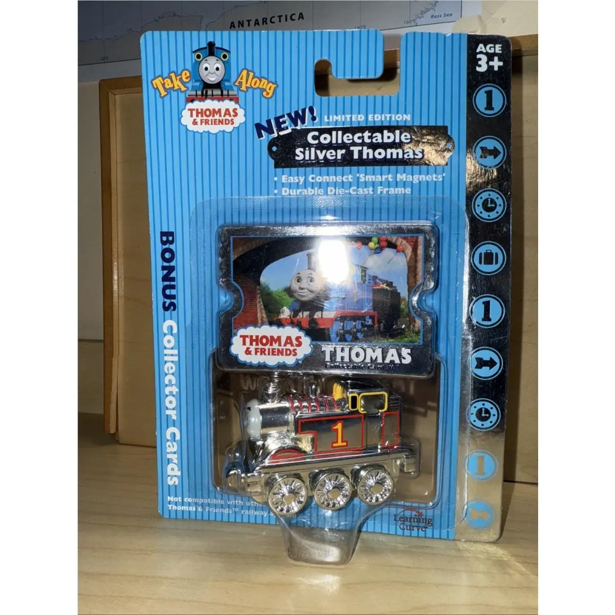 Chrome Silver Thomas Friends Train Diecast Take N Play Along Rare Metallic