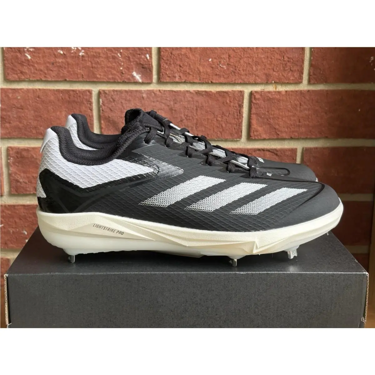 Adidas Adizero Electric Black White Size 10 Mens Baseball Cleats