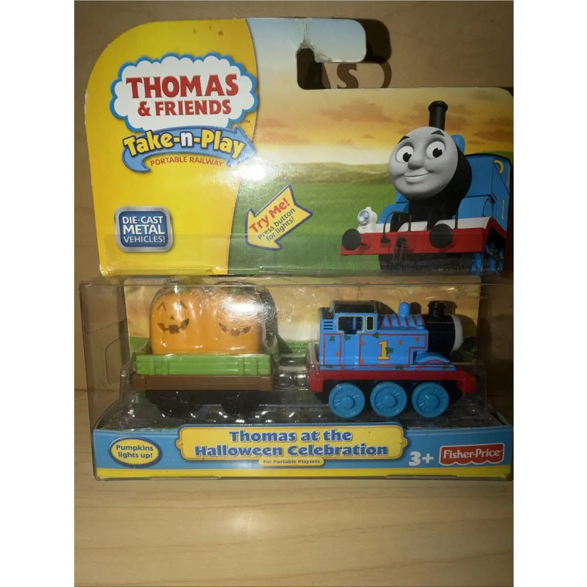 Halloween Thomas Friends Train Diecast Take N Play Along Pumpkins Light UP