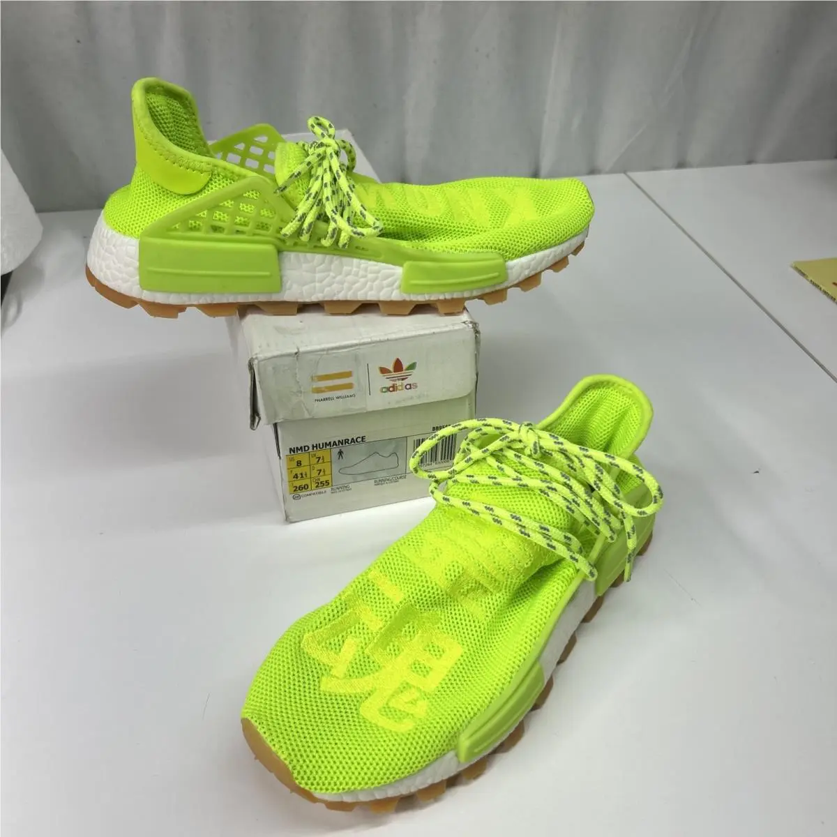 Adidas Pharrell Williams HU Nmd Prd Neon Know Soul Sz 8