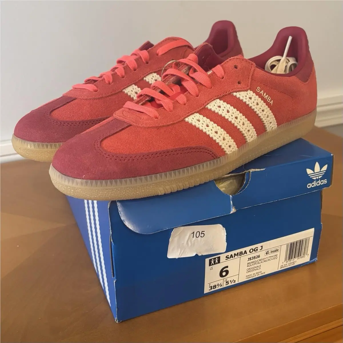 Adidas shoes - Adidas Hearts Samba - Hearts Samba - Red (UPC: 197613509607) 4