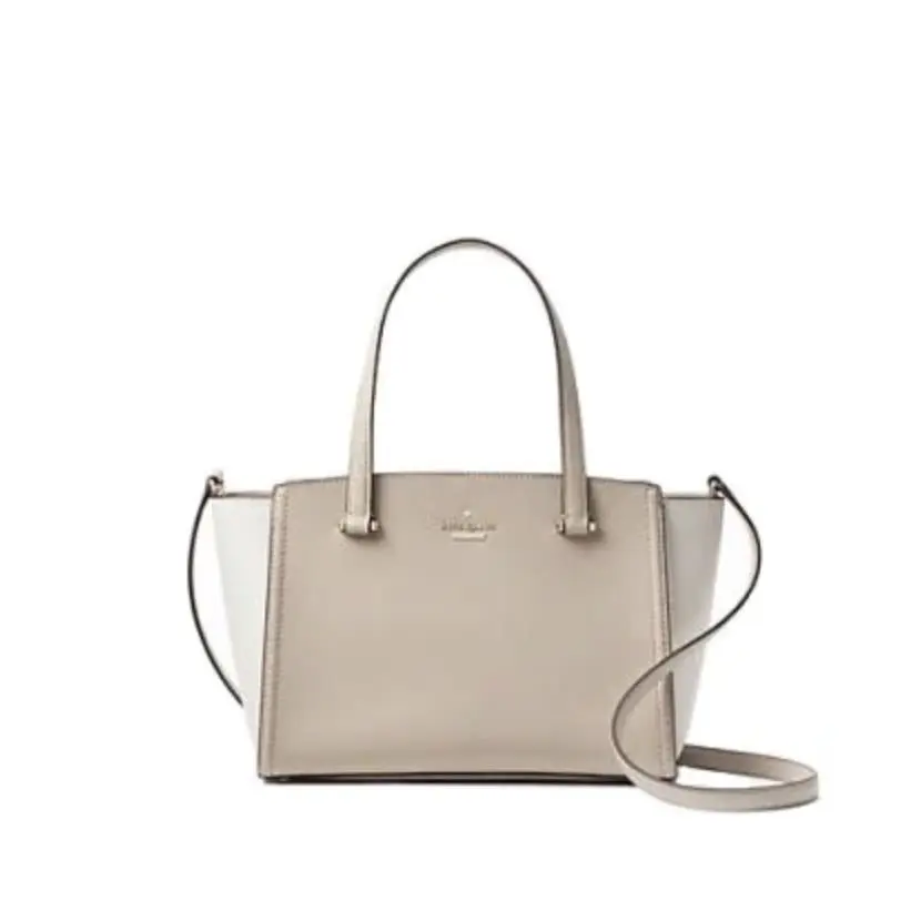 Kate Spade Small Geraldine Patterson Medium Satchel Shoulder Bag Beige/cment