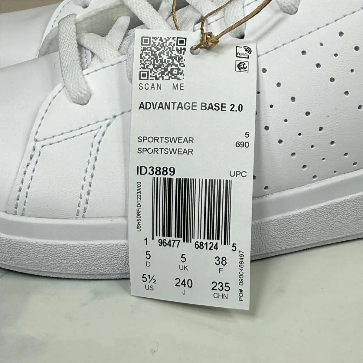 Adidas shoes - Advantage Base 2.0 - Advantage Base - White 2