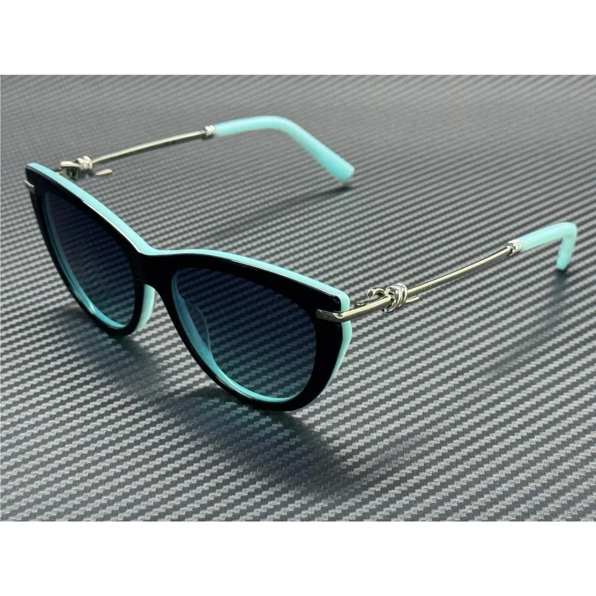 Tiffany TF4253 80559S Black Silver Blue Gradient Women`s 55 mm Sunglasses