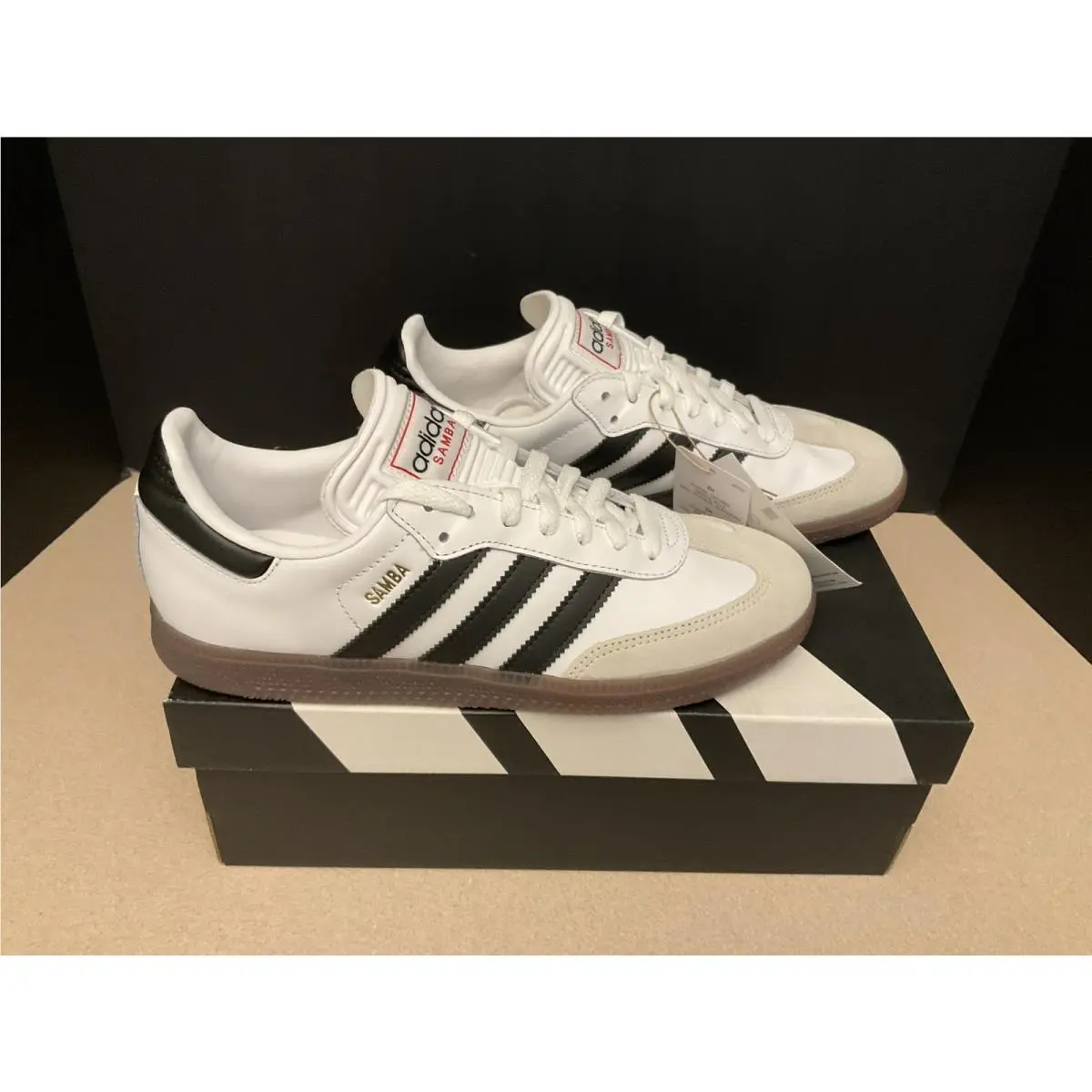 Adidas Originals Samba White/black/gum Shoes. Men’s 7.5. Women’s 8.5. Nice