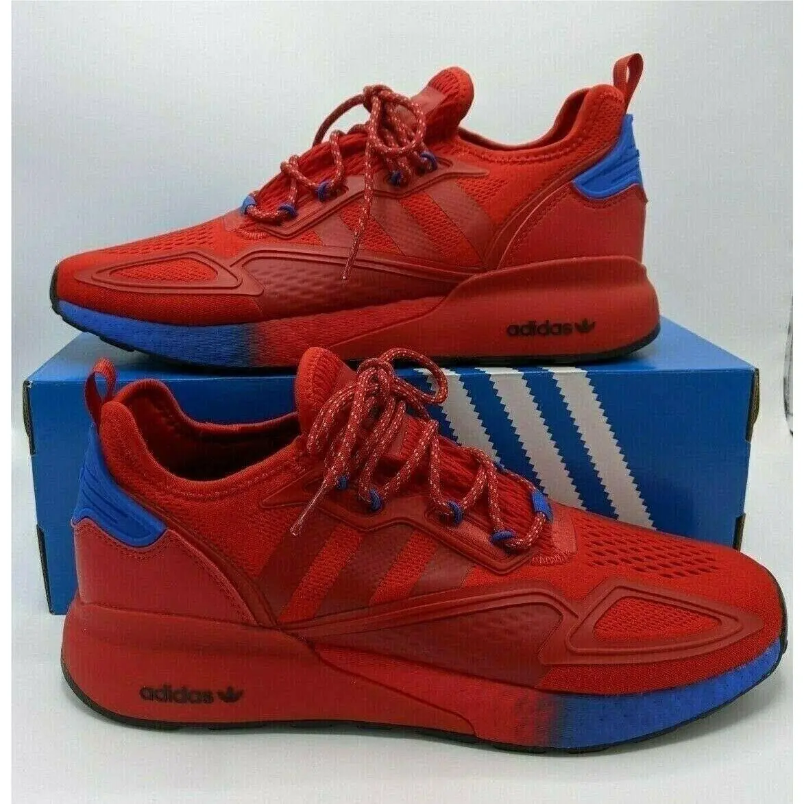 Adidas Originals ZX 2K Boost Mens Size 11.5 Blue Red Shoes Sneakers FZ0994