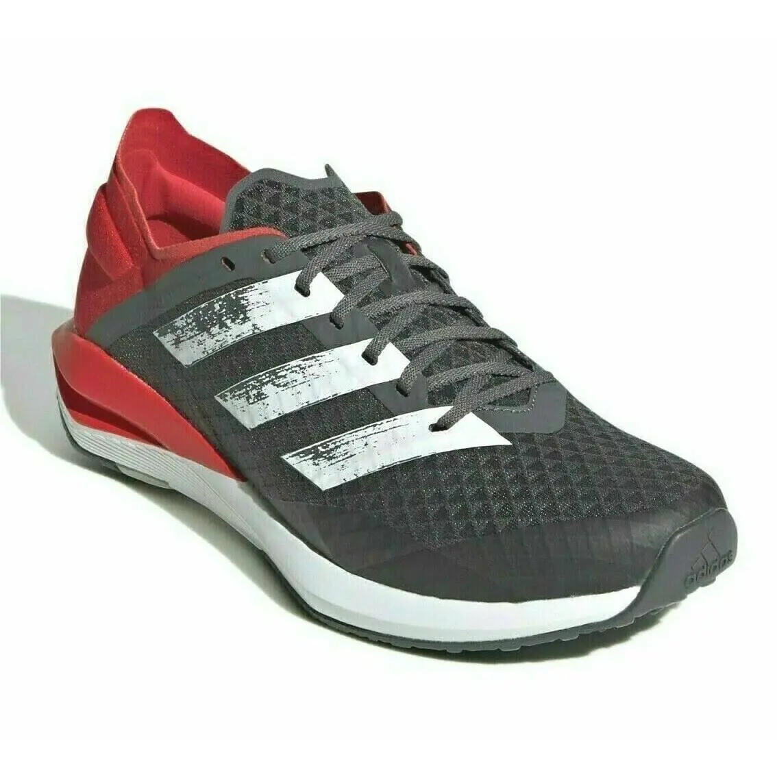 Adidas Rapida Faito Junior Boys Running Shoes sz 5 Gray Red School Sneakers