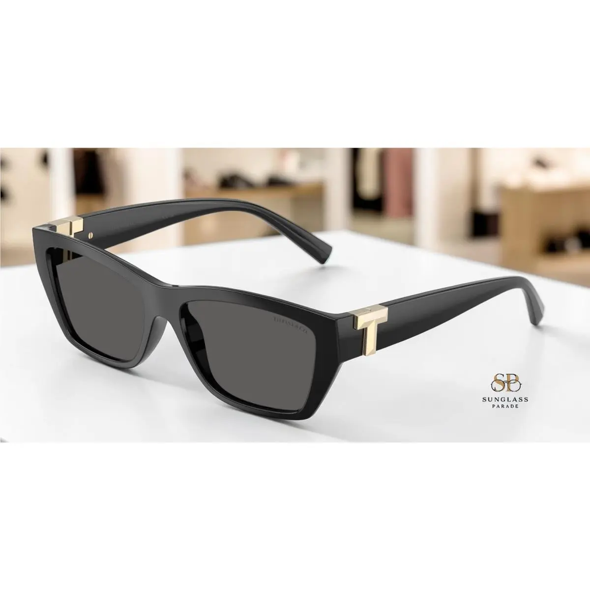 Tiffany TF4255U 8001S4 Black Dark Grey 56 mm Unisex Sunglasses by Tiffany & Co.