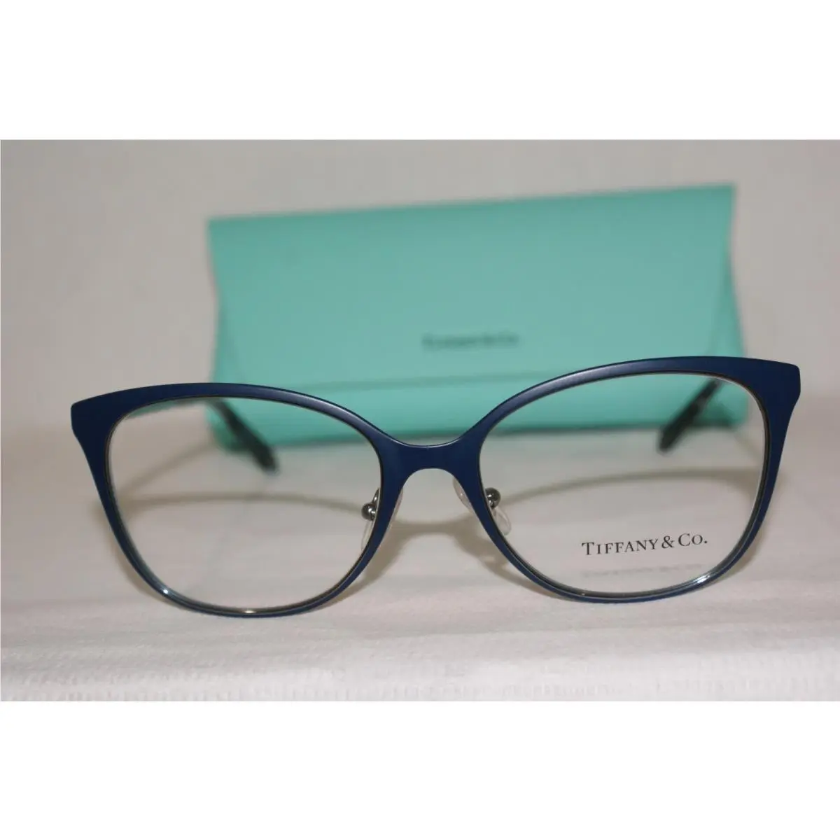 Tiffany Eyeglasses 1130 Blue/gunmetal 6129 52-17 W Case