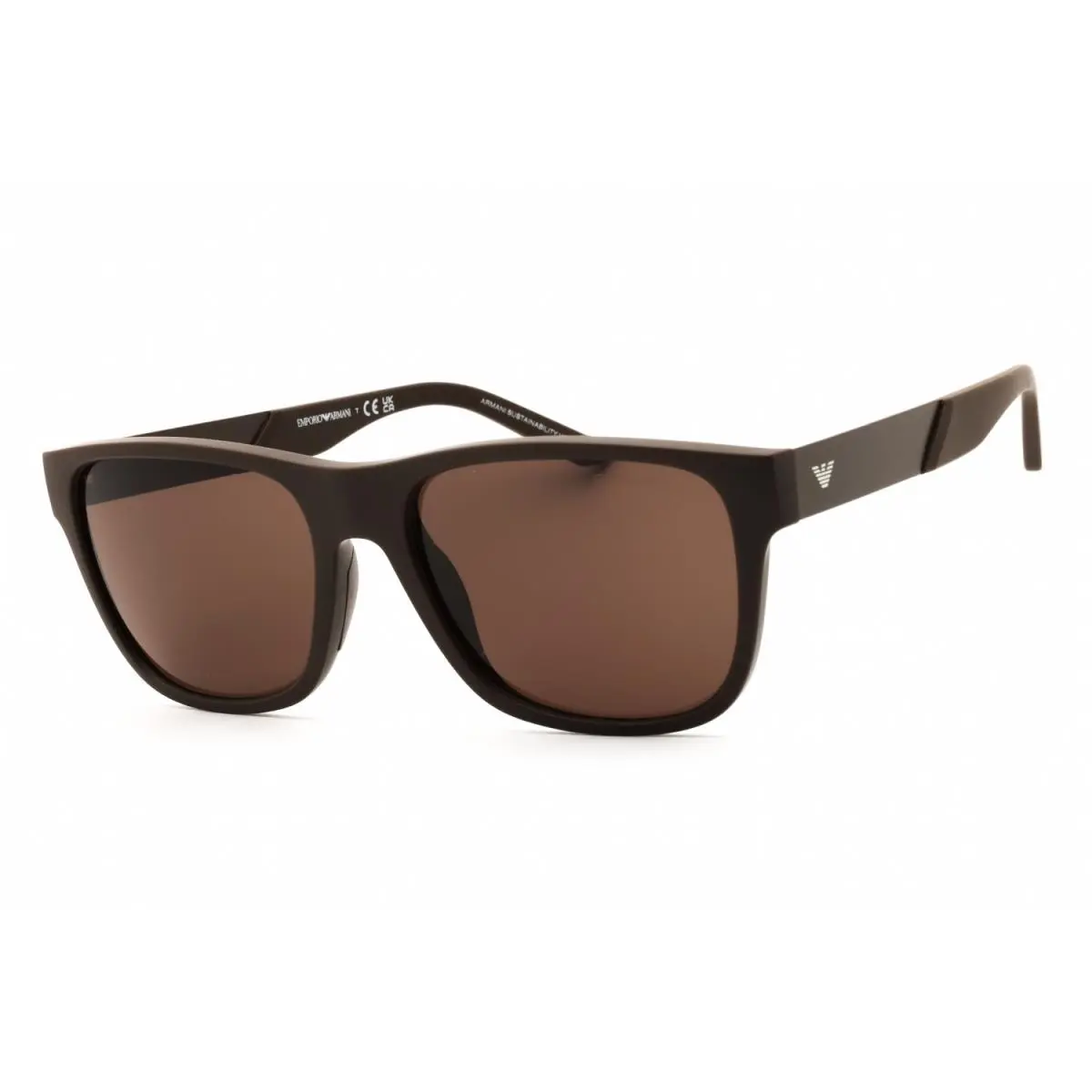 Emporio Armani EA4243 624373 Sunglasses Matte Brown Frame Brown Lenses 56mm