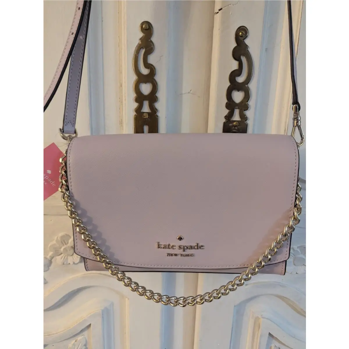 Kate Spade Carson Convertible Crossbody Bag in Lilac Moon Saffiano Leather