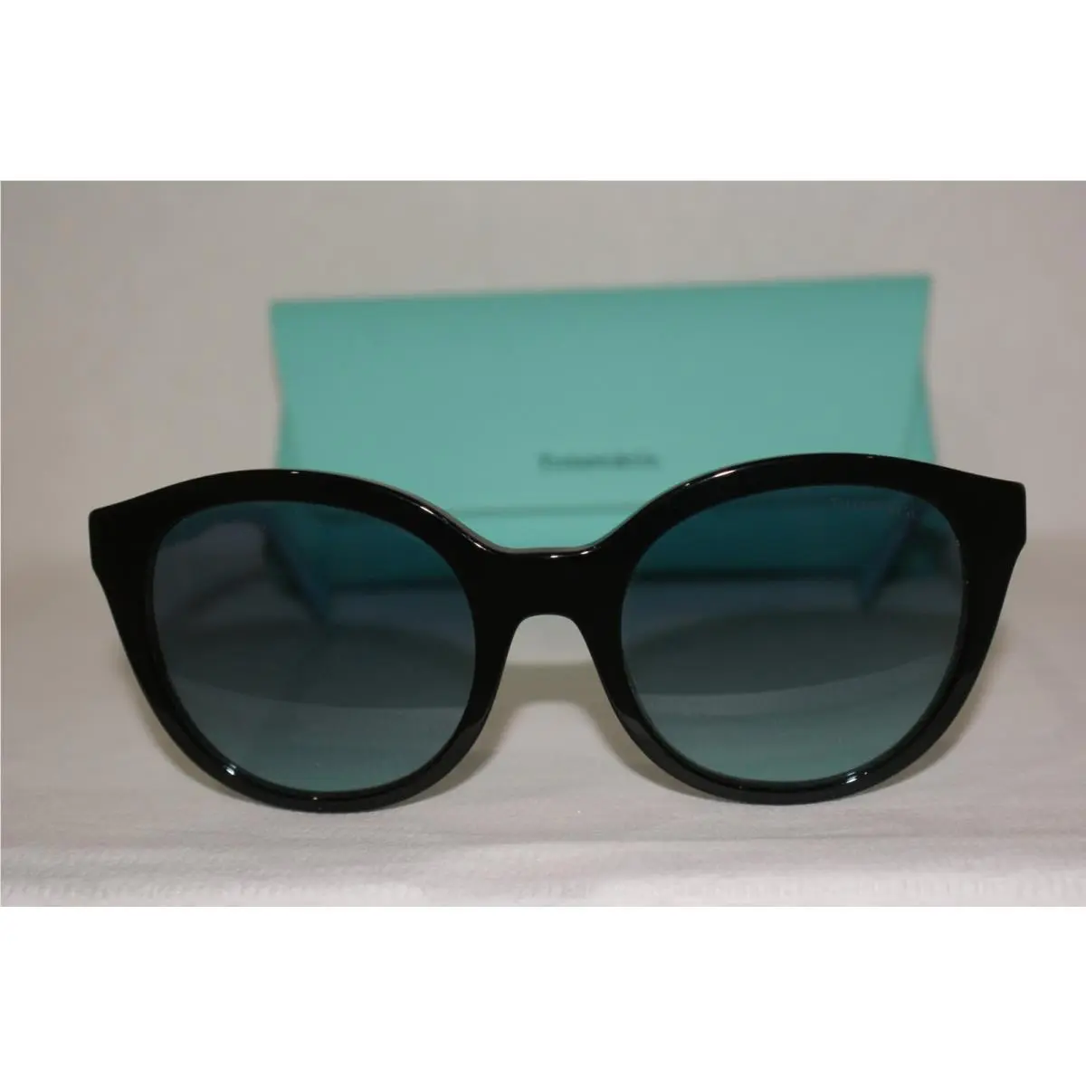 Tiffany Sunglasses 4164 Black/blue 8001/9S 52-20 W Case