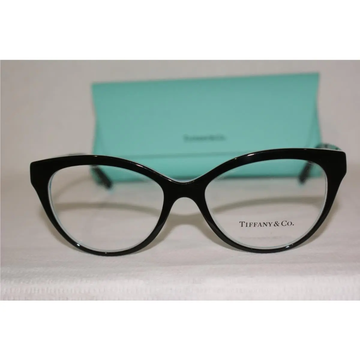 Tiffany Eyeglasses 2180 Black/blue 8274 52-18 W Case