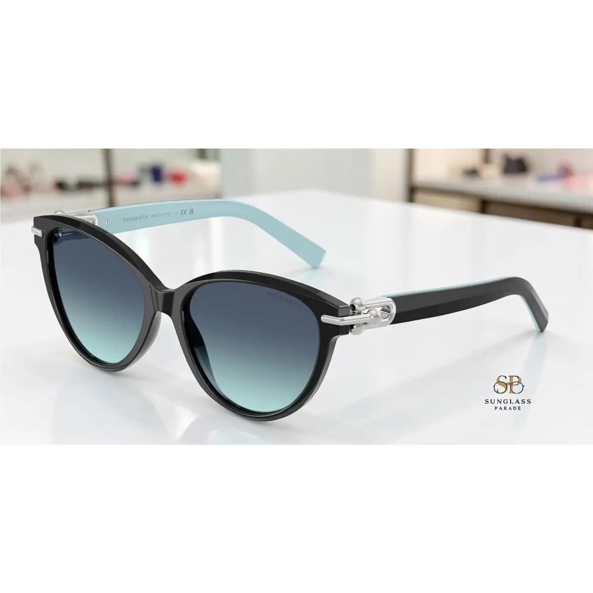 Tiffany TF4261 80559S Black Azure Gradient Blue 56 mm Women`s Sunglasses by Tiffany & Co.