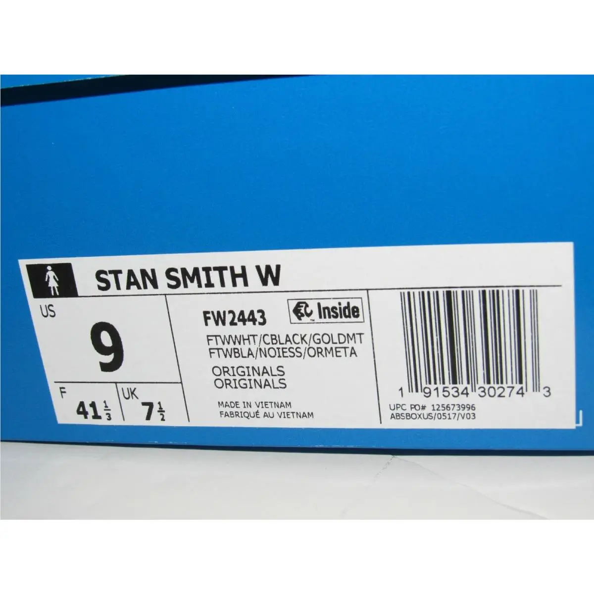 Adidas shoes - adidas Stan Smith - Stan Smith - FW2443 - White/Black/Gold accents (UPC: 191534302743) 3